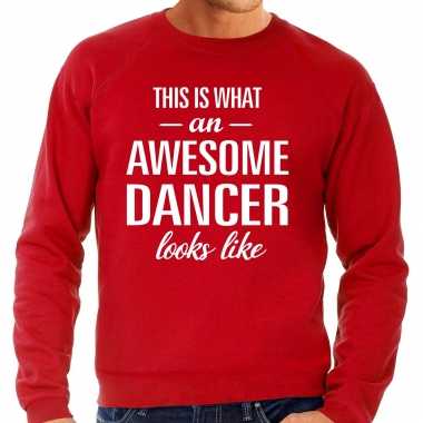 Awesome dancer / danser cadeau sweater rood heren