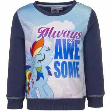 Blauwe my little pony sweater meisjes