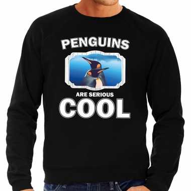 Dieren pinguin sweater zwart heren penguins are cool trui
