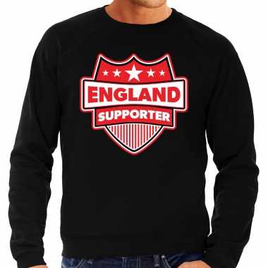 Engeland / england schild supporter sweater zwart heren