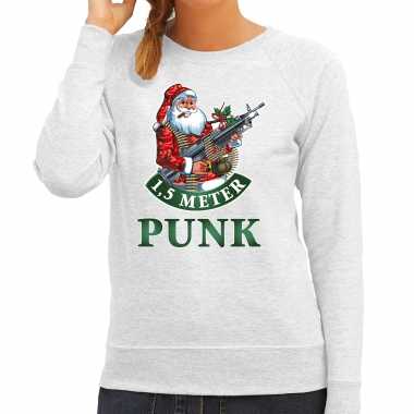 Foute kerstsweater / outfit , meter punk grijs dames