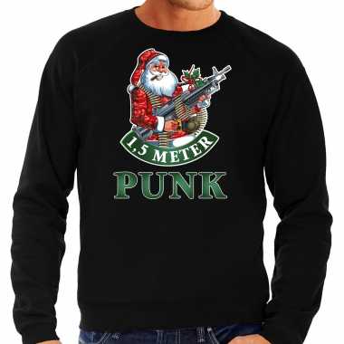 Foute kerstsweater / outfit , meter punk zwart heren