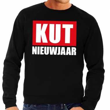 Foute oud nieuw trui / sweater kut nieuwjaar zwart heren