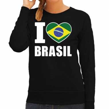 I love brasil sweater / trui zwart dames