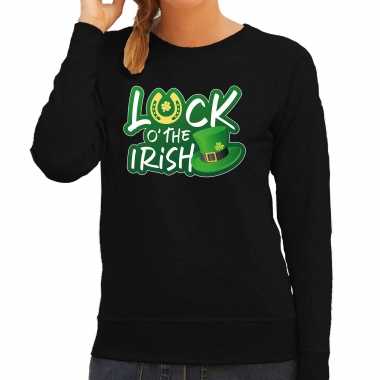 Luck of the irish / st. patricks day sweater / kostuum zwart dames