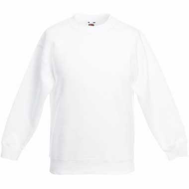 Witte katoenmix sweater jongens