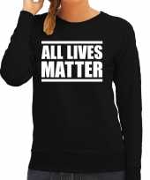 All lives matter demonstratie protest sweater zwart dames