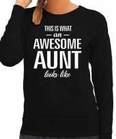 Awesome aunt tante cadeau trui zwart dames