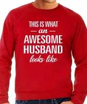 Awesome husband echtgenoot cadeau sweater rood heren