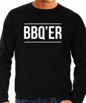 Bbq er bbq barbecue cadeau sweater trui zwart heren