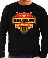 Belgie belgium schild supporter sweater zwart heren