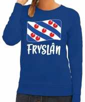 Blauwe trui sweater fryslan friesland vlag dames