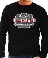 Cadeau sweater beste bbq master zwart heren