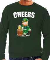 Cheers bier st patricks day sweater kostuum groen heren