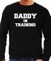 Daddy training sweater trui zwart heren aanstaande papa cadeau