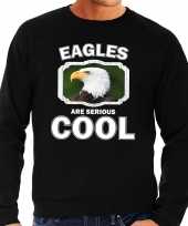 Dieren arend sweater zwart heren eagles are cool trui