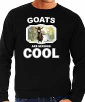 Dieren gevlekte geit sweater zwart heren goats are cool trui