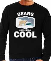 Dieren ijsbeer sweater zwart heren bears are cool trui
