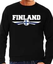 Finland landen sweater trui zwart heren