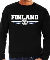 Finland landen voetbal sweater zwart heren