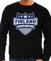 Finland schild supporter sweater zwart heren