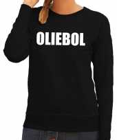 Foute jaarwisseling trui sweater oliebol zwart dames