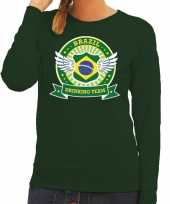 Groen brazil drinking team sweater dames