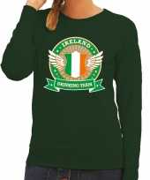 Groen ireland drinking team sweater dames