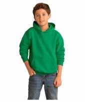 Groene capuchon sweater jongens