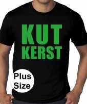 Grote maten fout kerst-shirt kut kerst zwart heren