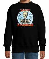 Happy halloween skelet verkleed sweater zwart kinderen