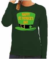 Happy st patricksday sweater groen dames