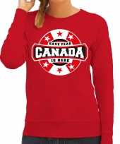 Have fear canada is here canada supporter sweater rood dames
