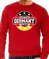 Have fear germany is here duitsland supporter sweater rood heren