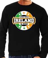Have fear ireland is here ierland supporter sweater zwart heren