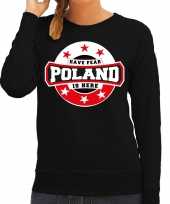 Have fear poland is here polen supporter sweater zwart dames