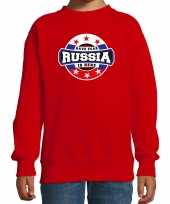Have fear russia is here rusland supporters sweater rood kids