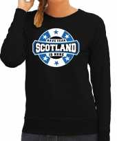 Have fear scotland is here schotland supporter sweater zwart dames