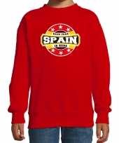 Have fear spain is here spanje supporters sweater rood kids