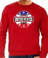 Have fear united states is here amerika supporter sweater rood heren