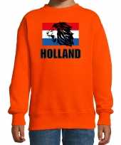 Holland leeuw vlag oranje sweater trui holland nederland supporter ek wk kinderen