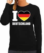 I love deutschland sweater trui zwart dames