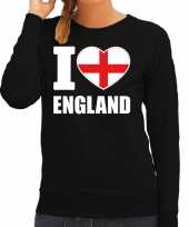 I love england sweater trui zwart dames