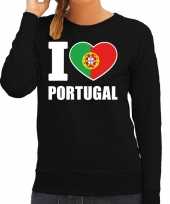 I love portugal sweater trui zwart dames