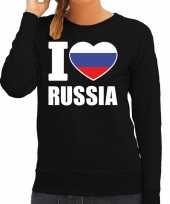 I love russia sweater trui zwart dames