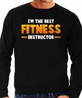 Im the best fitness instructor sweater zwart heren
