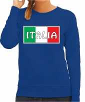 Italie italia landen sweater blauw dames