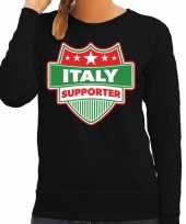 Italie italy schild supporter sweater zwart dames