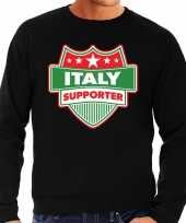 Italie italy schild supporter sweater zwart heren