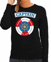 Kapitein captain verkleed sweater zwart dames